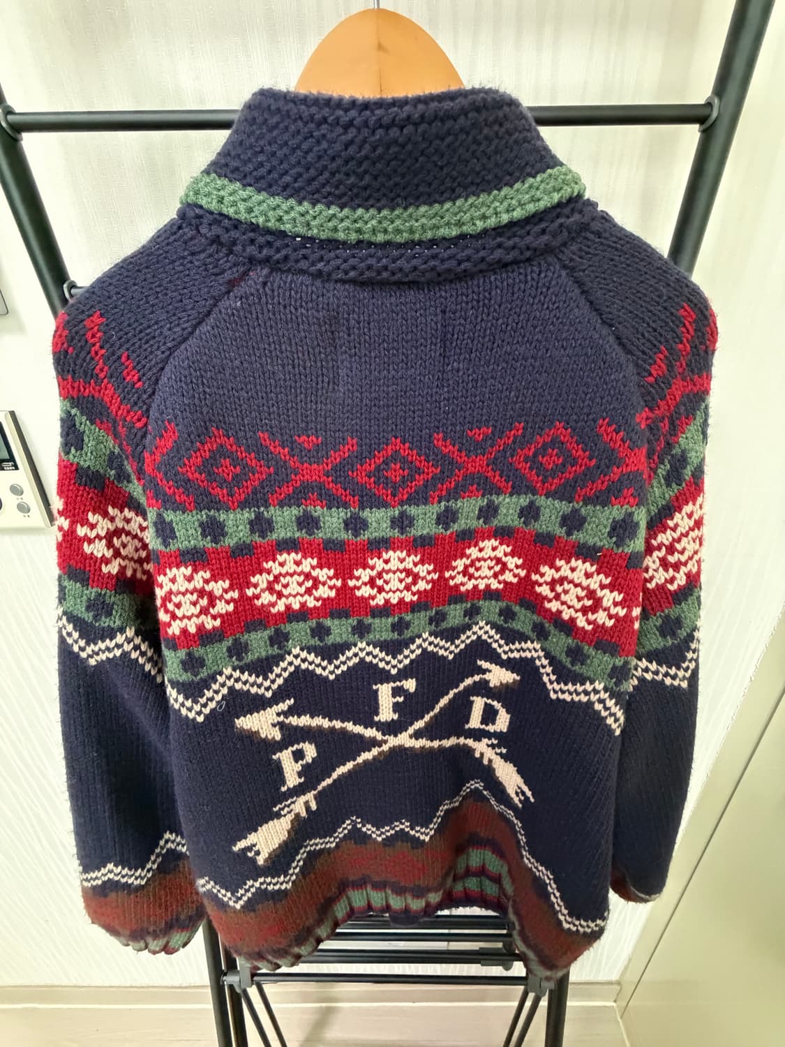 빈티지 노르딕 웨스턴 코위찬 니트 집업 상품이미지9