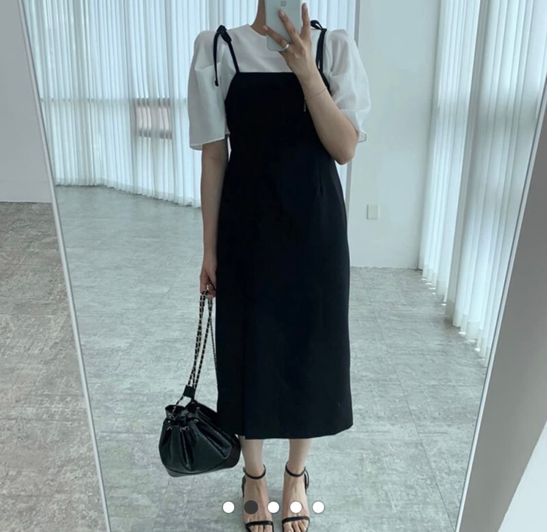 블랙 롱원피스 상품이미지1