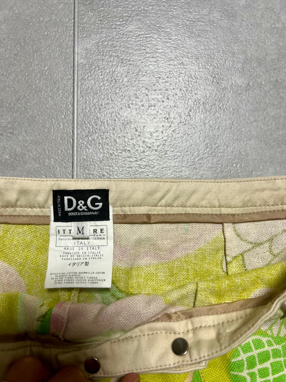 [M] 90s D&G 돌체앤가바나 플라워 패턴 팬츠 상품이미지2