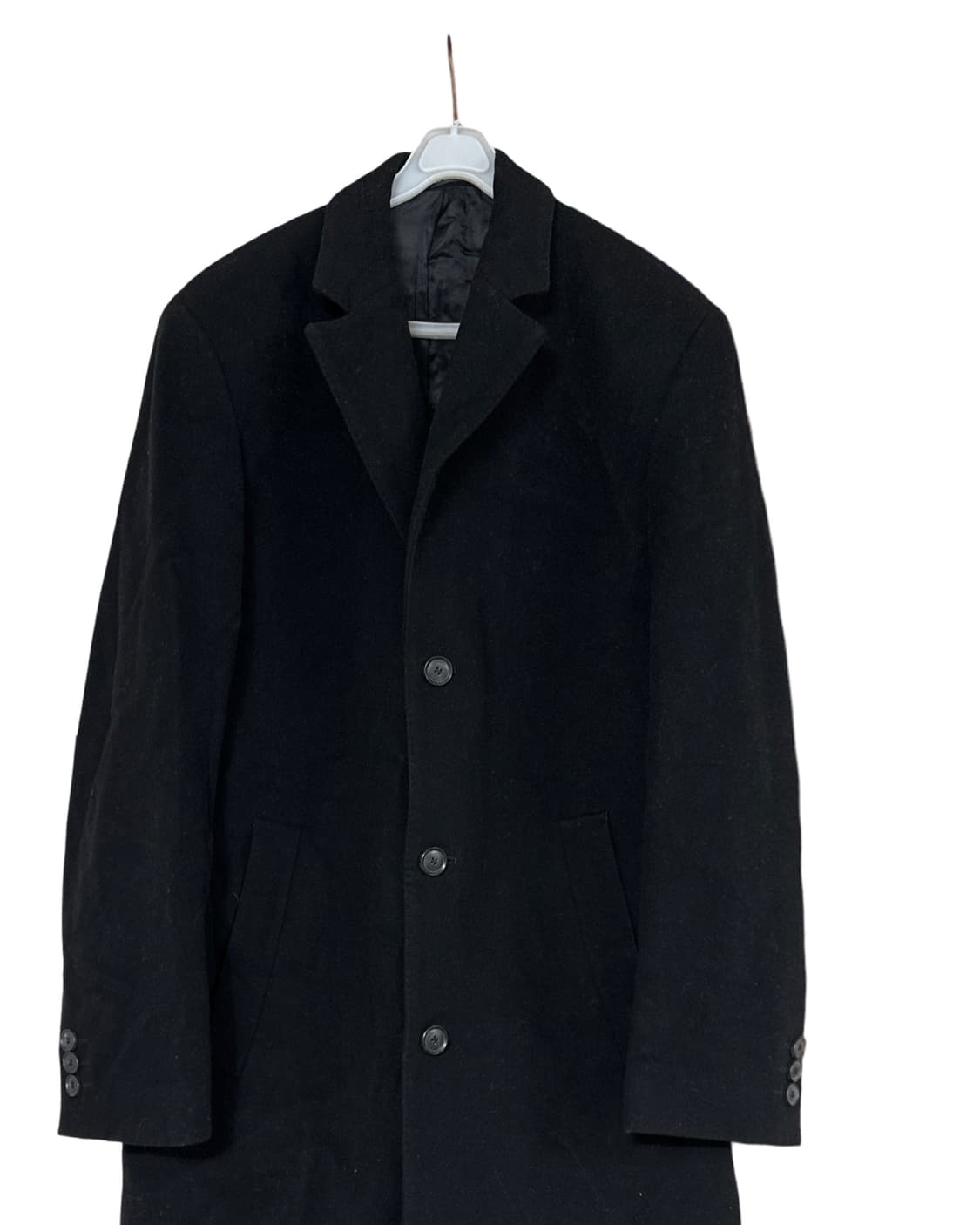 휴고보스 블랙 울 캐시미어 혼방 블랙 코트 상품이미지2