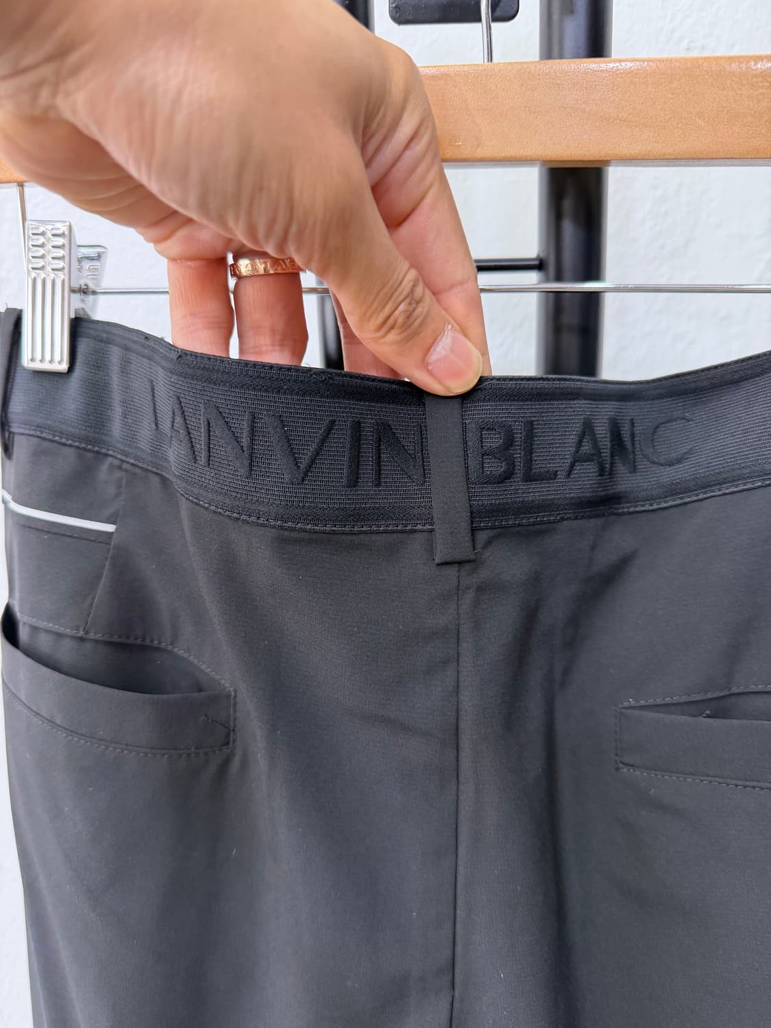 정품) 랑방 블랑 23ss 남성 블랙 슬랙스 바지 2XL(36) 상품이미지6