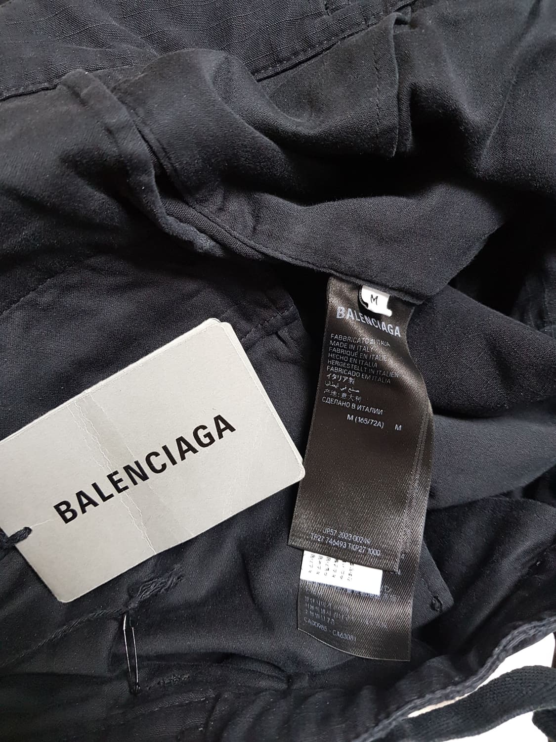 발렌시아가 디스트로이드 립스탑 라지 카고 팬츠 블랙 상품이미지5