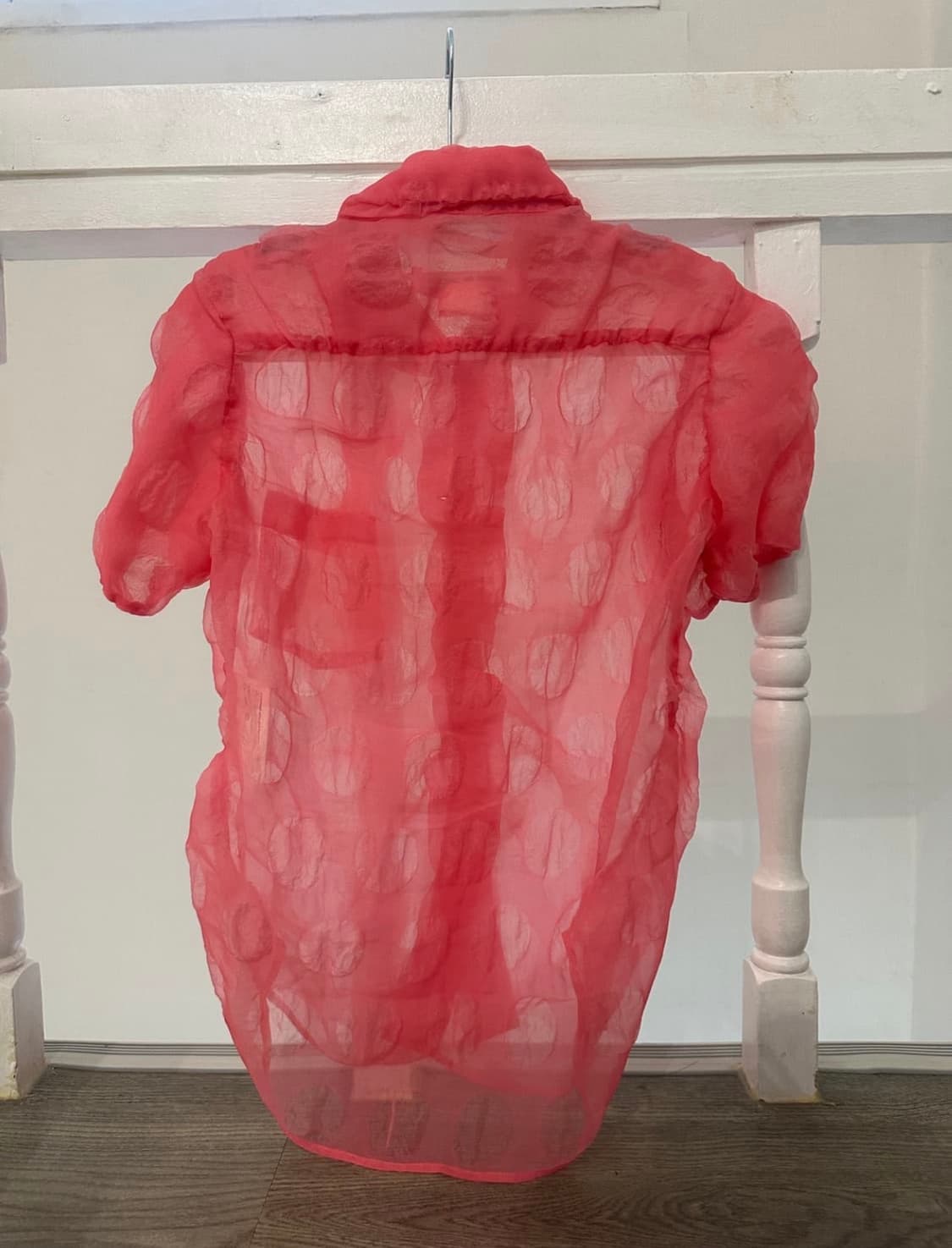 Comme des garcons coral pink blouse🍬 상품이미지2