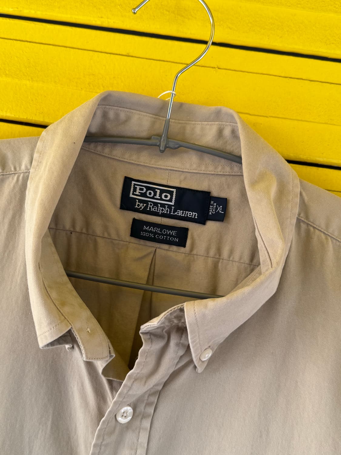 폴로 랄프로렌 옥스포드 셔츠 베이지 XL 상품이미지7