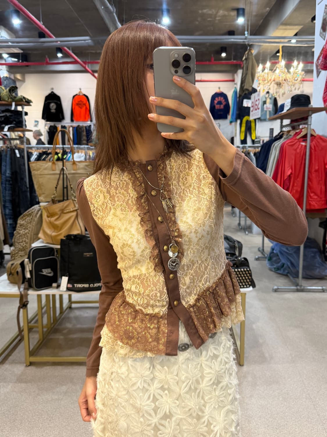 빈티지 레이스 셔츠 상품이미지4