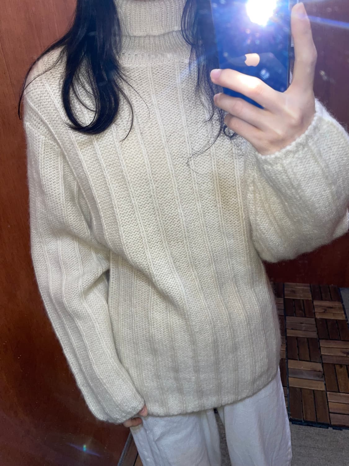 (M) 아메리칸 빈티지 목폴라 니트 상품이미지2