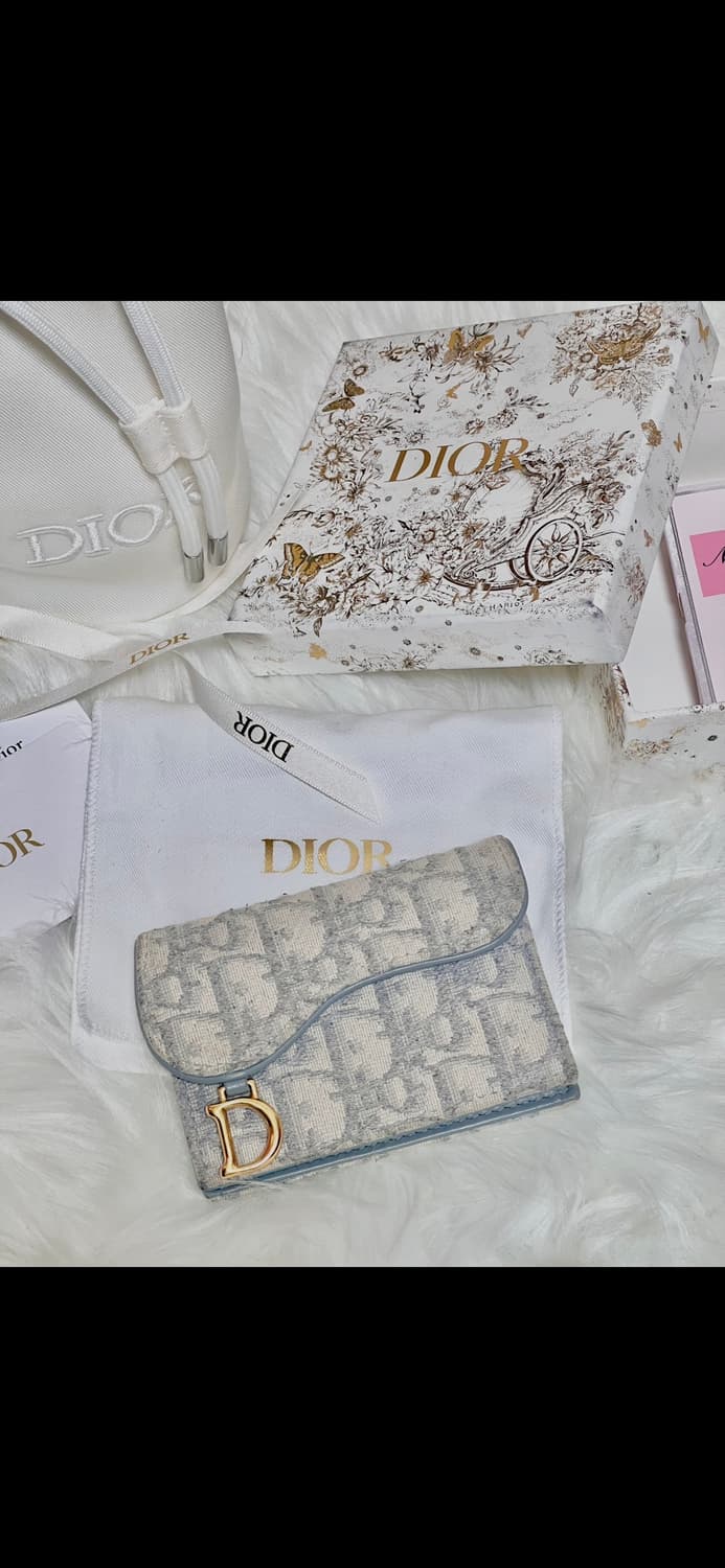 디올 오블리크 새들 카드지갑 그레이 상품이미지2