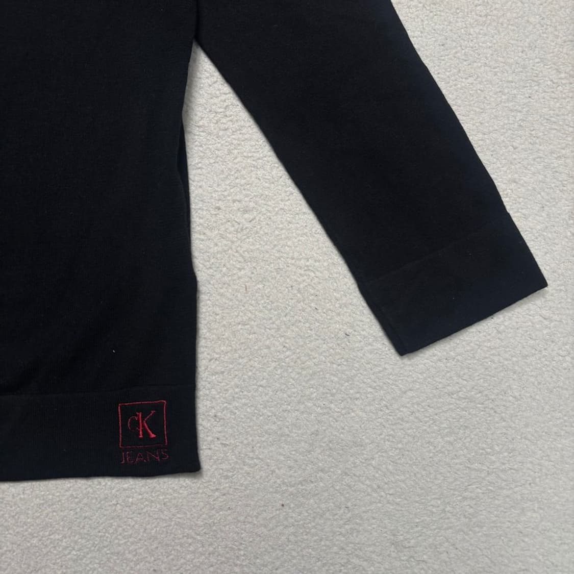 CALVIN KLEIN 라운드넥 가디건 블랙 M 상품이미지3