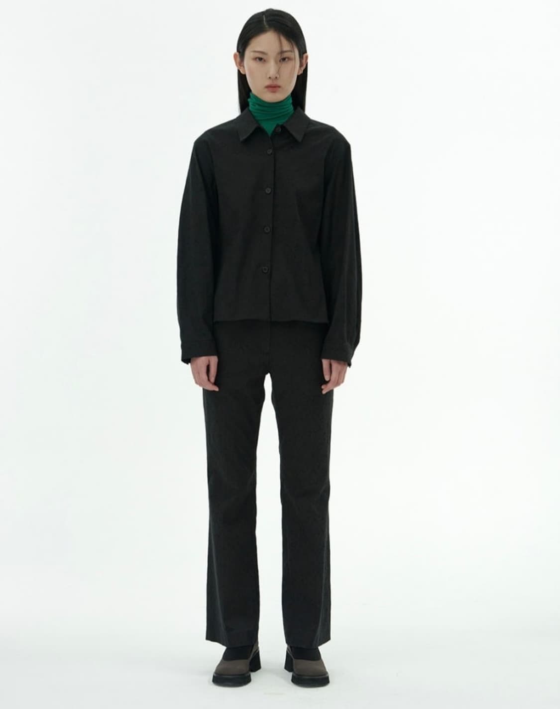 아모멘토 자카드 플레어드 팬츠 상품이미지1