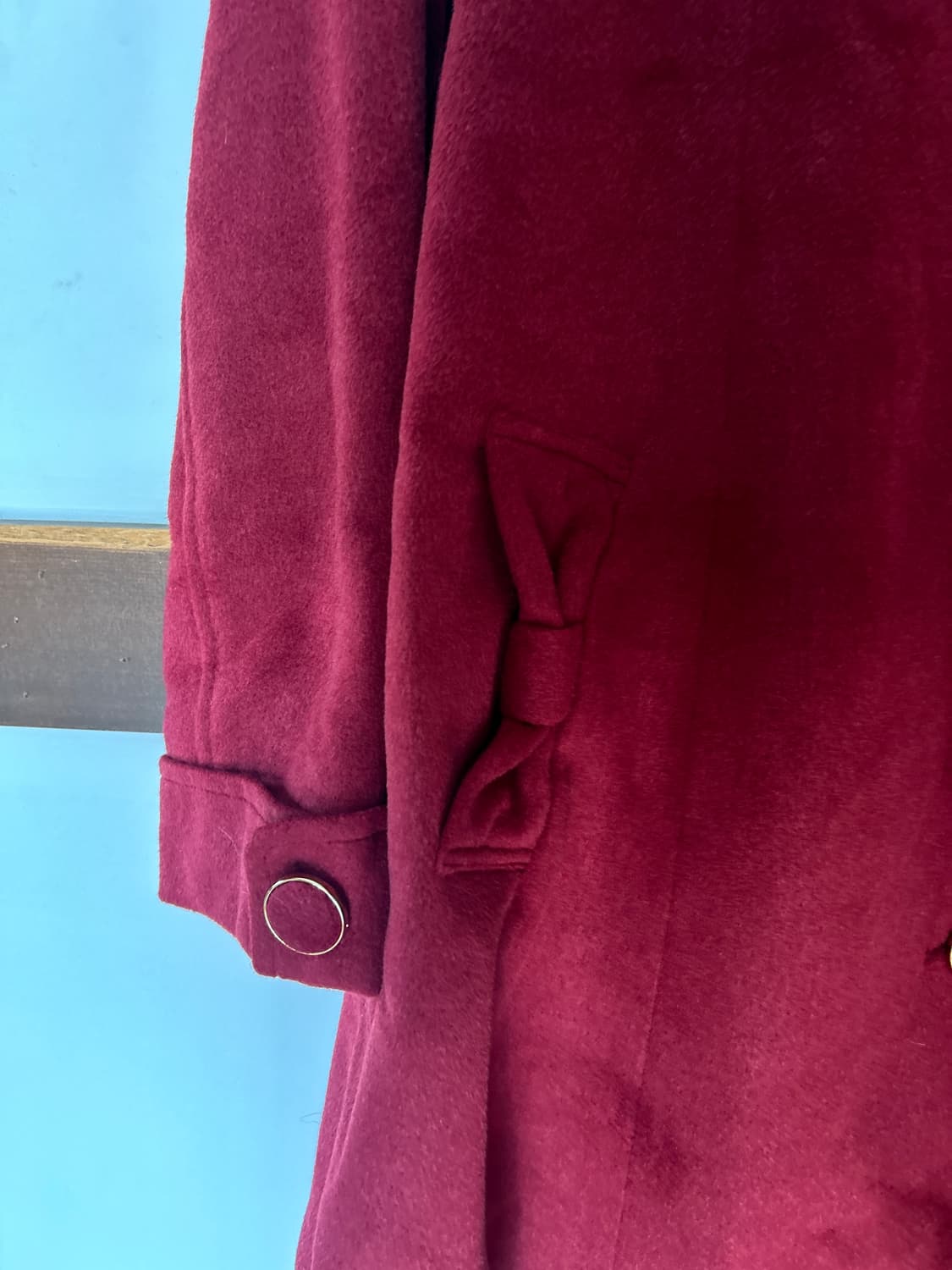 버건디 리본 코트  상품이미지3