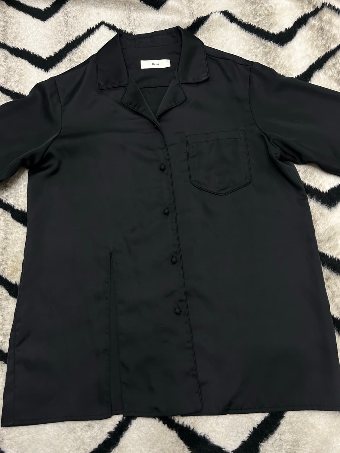 [M]던스트 Slit 블라우스 셔츠/블랙 상품이미지4