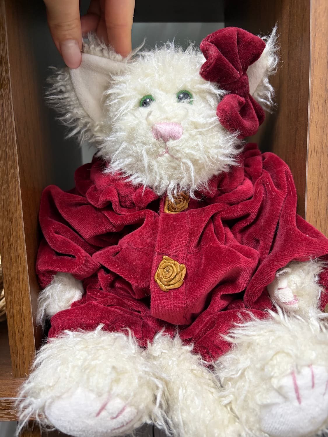 빈티지 보이즈베어 장미 레드 고양이 상품이미지1