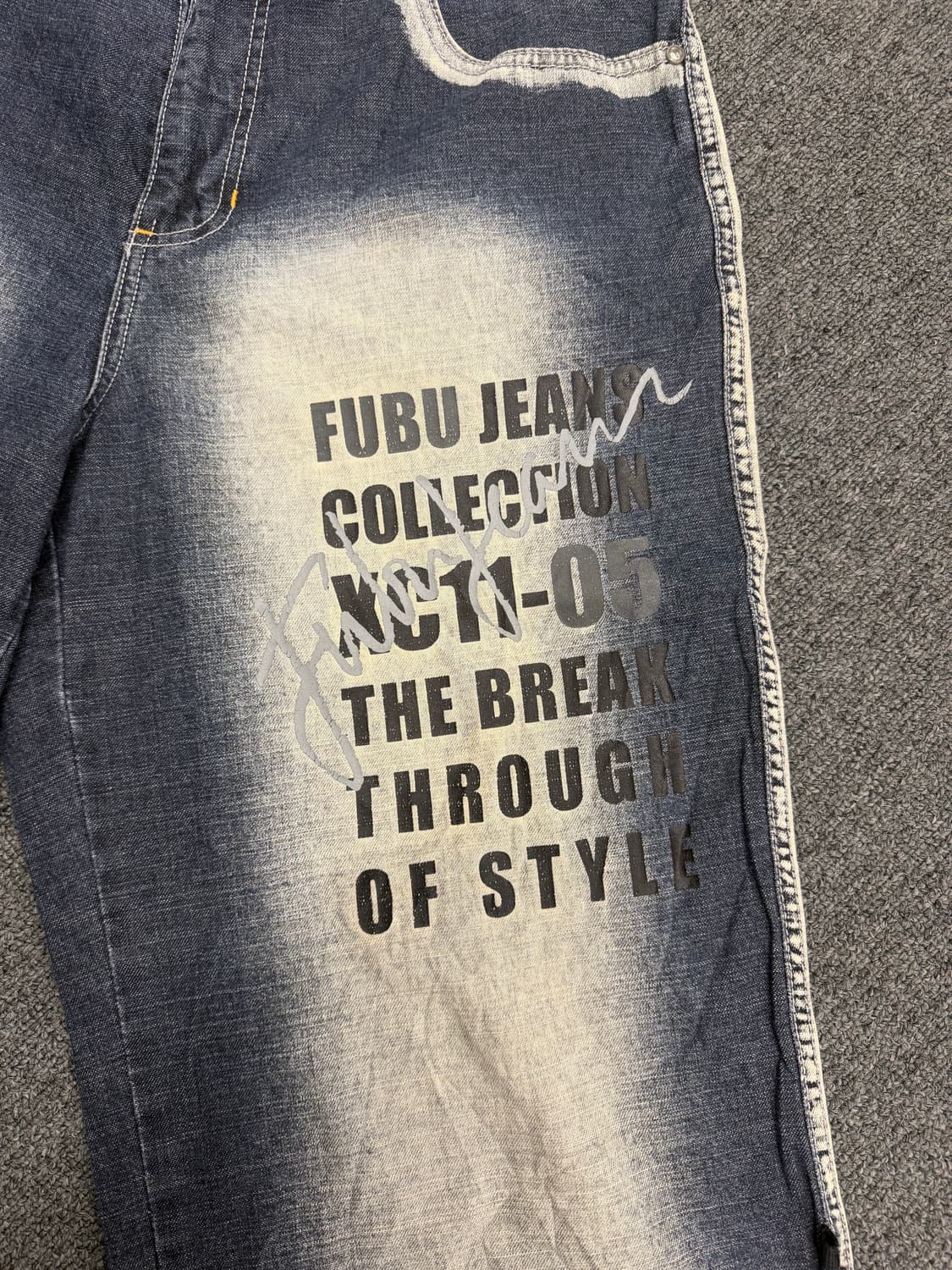 Os)Fubu 빈티지 올드스쿨 힙합 버뮤다 데님팬츠 상품이미지6