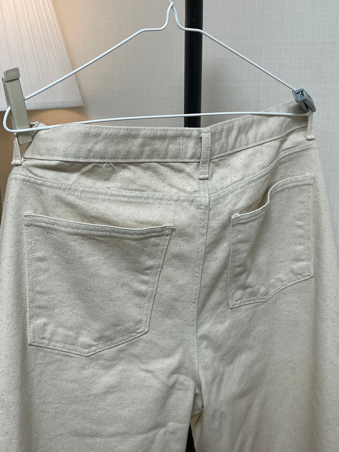 아날로그무드 세미 와이드 데님 팬츠 (크림) 상품이미지6