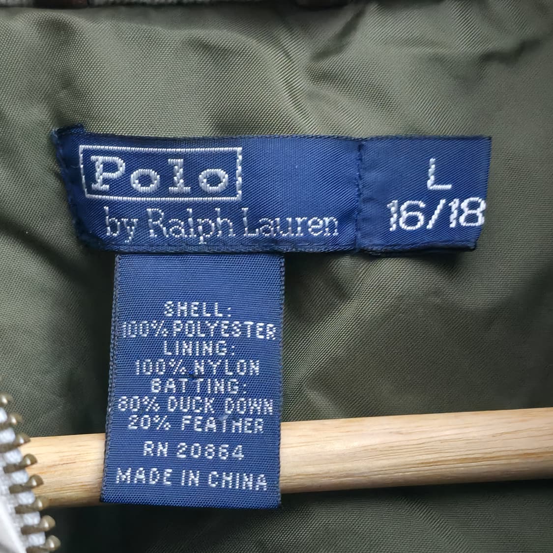 [L] 폴로 랄프로렌 아이보리 푸퍼 패딩 자켓 상품이미지5