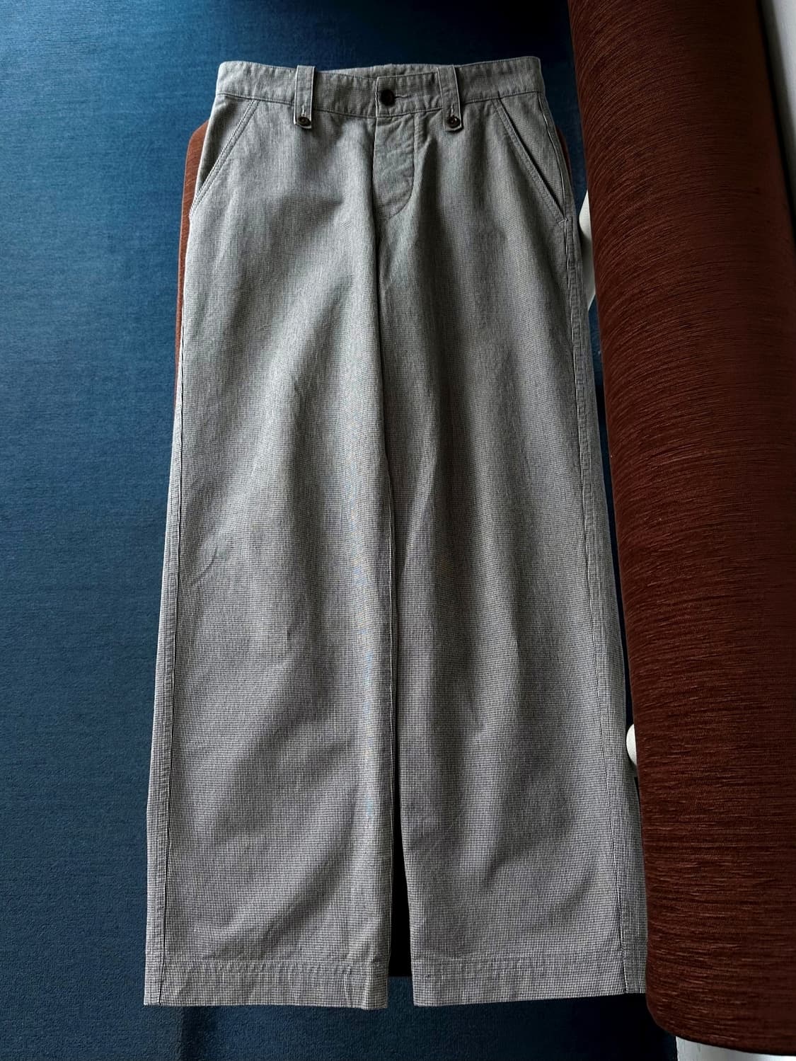 CHEF CHECK COTTON WOOL WIDE PANTS 상품이미지3