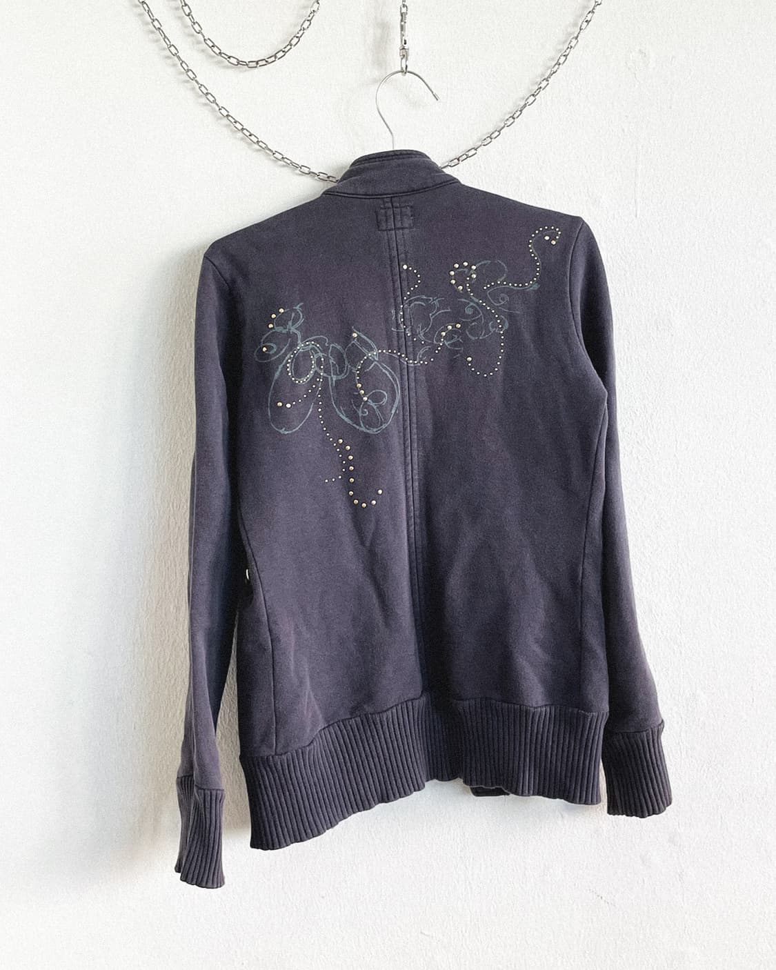 00s vtg 디젤 비즈 스터드 사선집업 상품이미지5