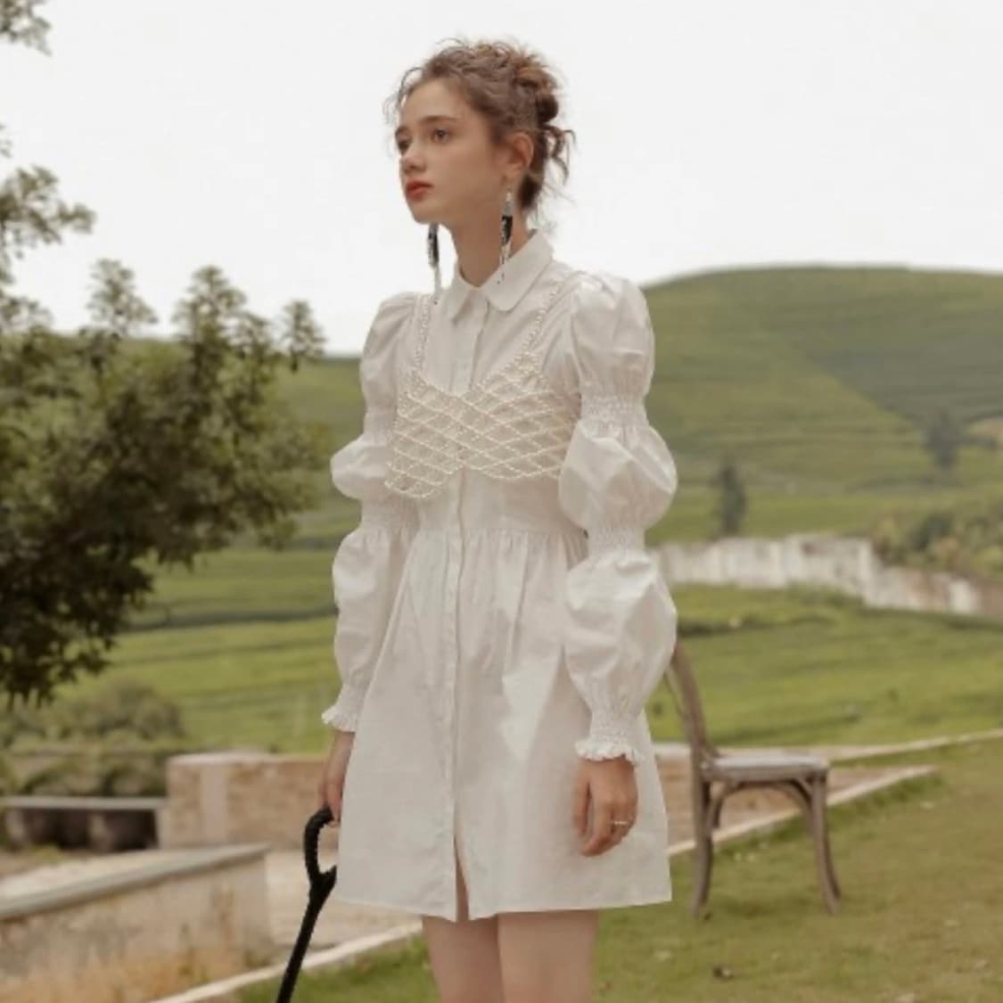 [새상품] 던드롭 미니 셔츠 원피스 상품이미지1