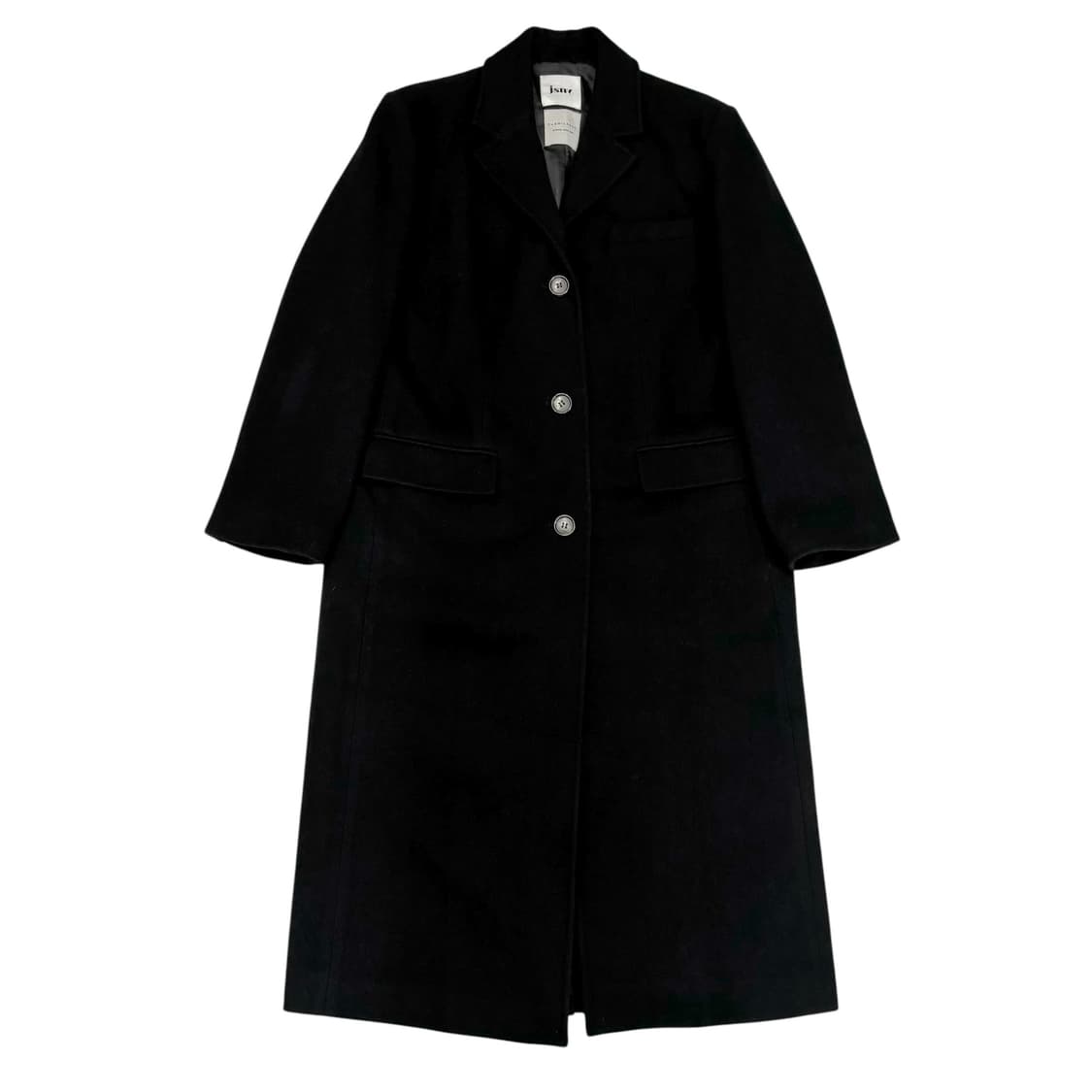 JSNY 블랙 캐시미어 울 코트 상품이미지1