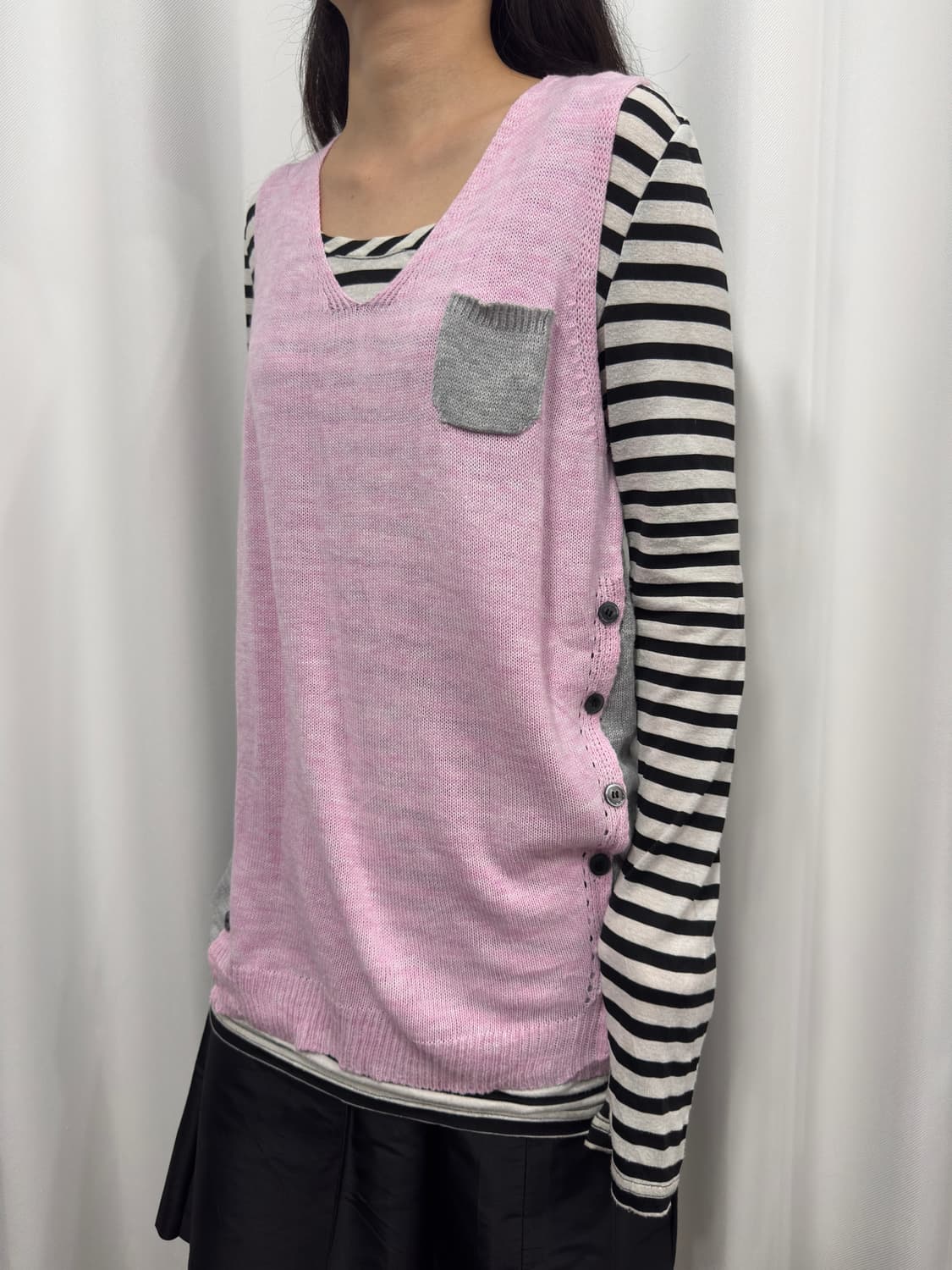 button knit vest 상품이미지3