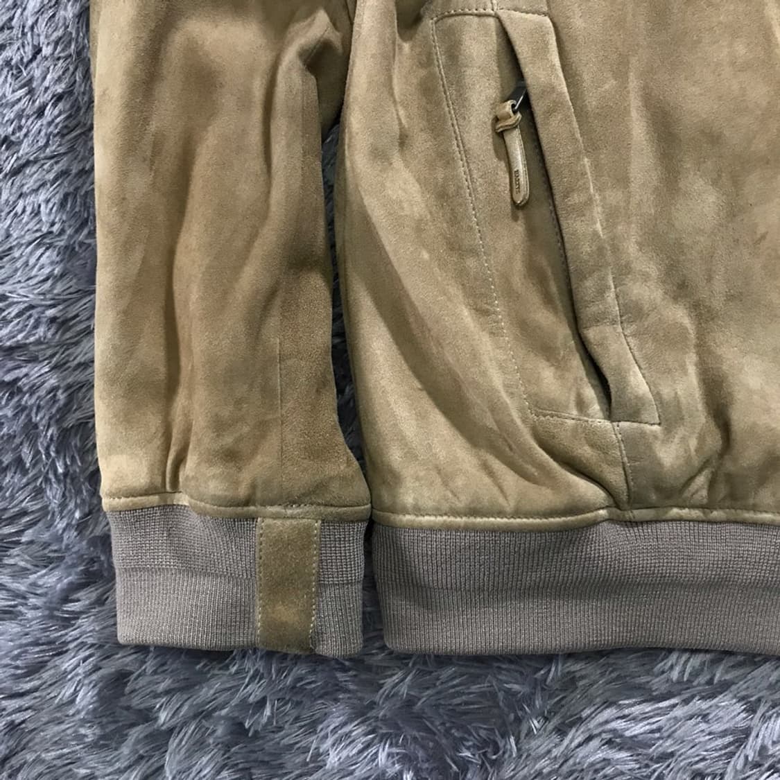 [[XL] 헤지스(HAZZYS) 리얼 스웨이드 빈티지 봄버 자켓#298 상품이미지5