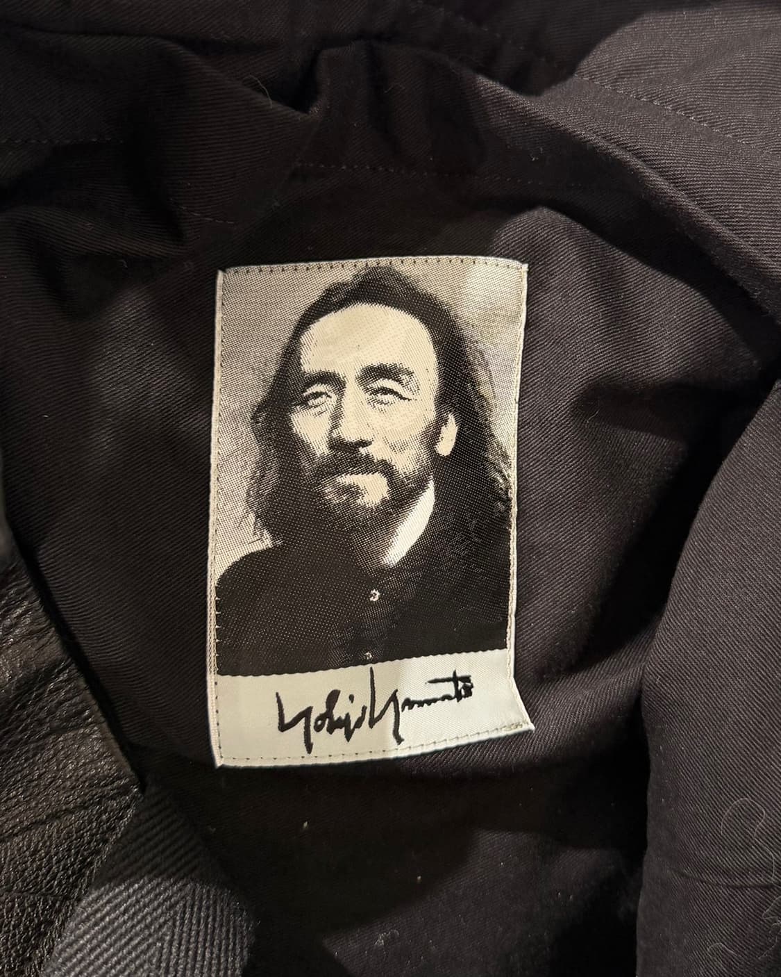 요지 야마모토 블랙 시그니처 레더 토트백 상품이미지7