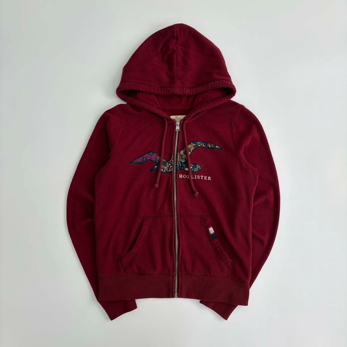 홀리스터 버건디 y2k 여리핏 걸즈 스웻 후드집업 희귀져지(M) 상품이미지2