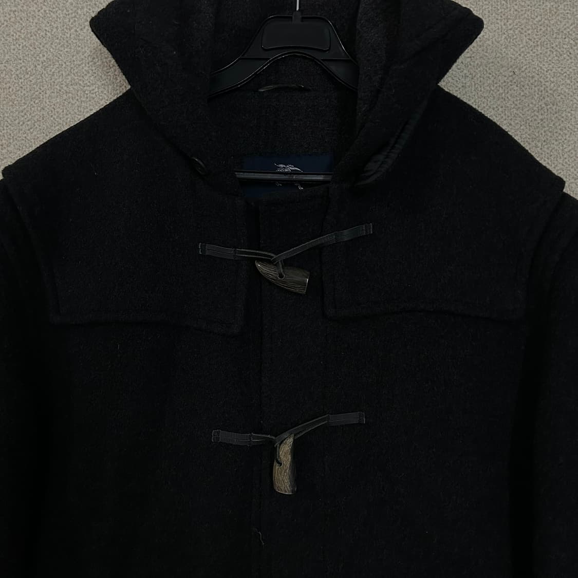  (L) 버버리 블랙 울 더플 코트 상품이미지3