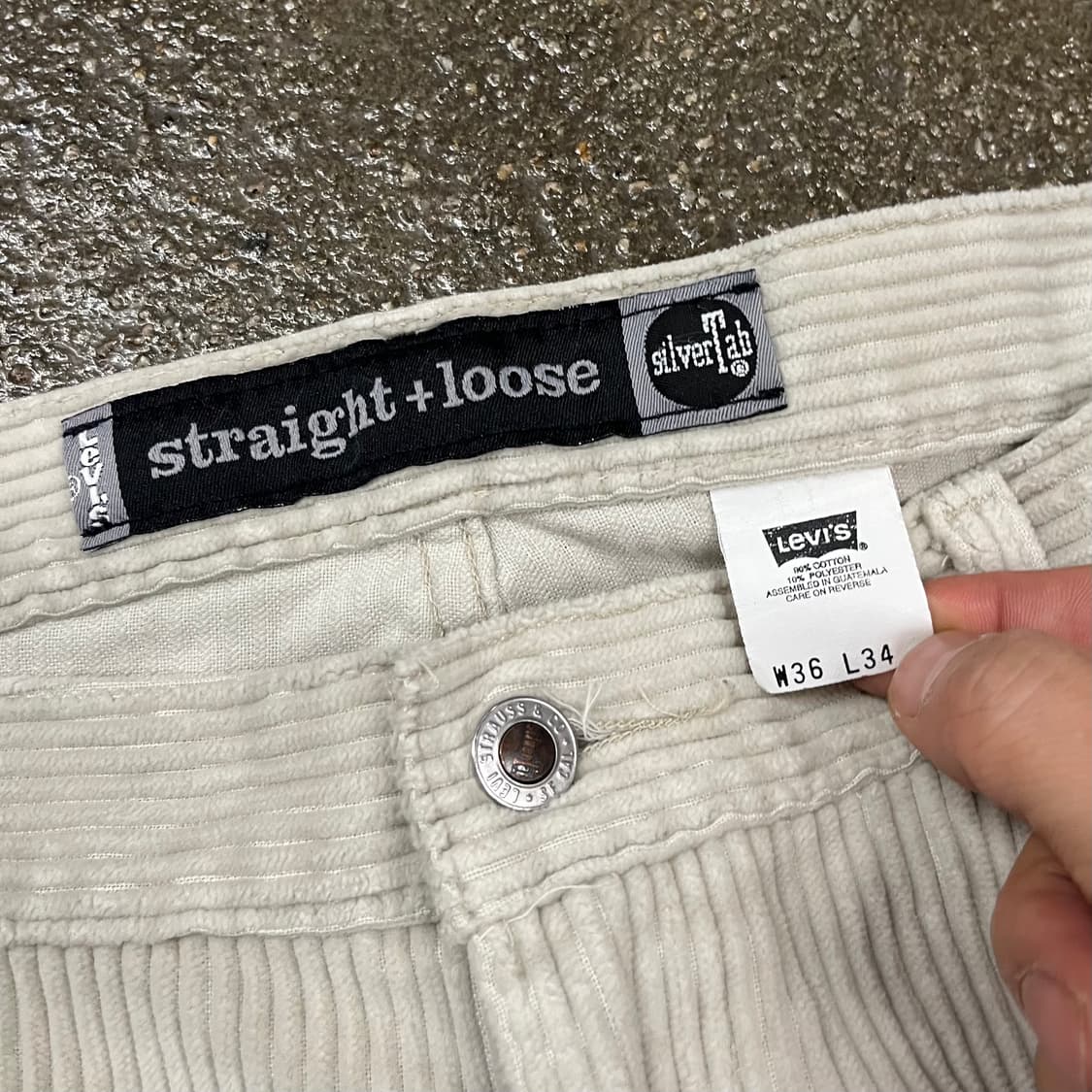 90s USA 리바이스 실버탭 코듀로이 (36”) 상품이미지6