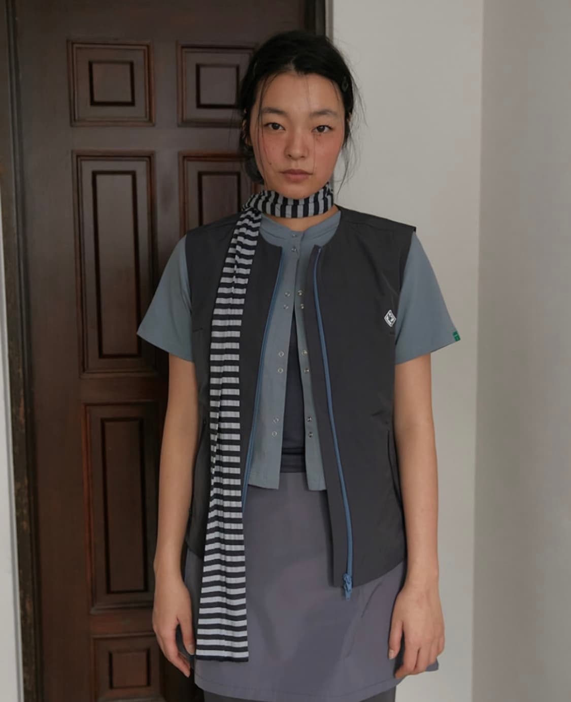 노컨텐츠 스트라이프 스카프 (민트) 상품이미지2