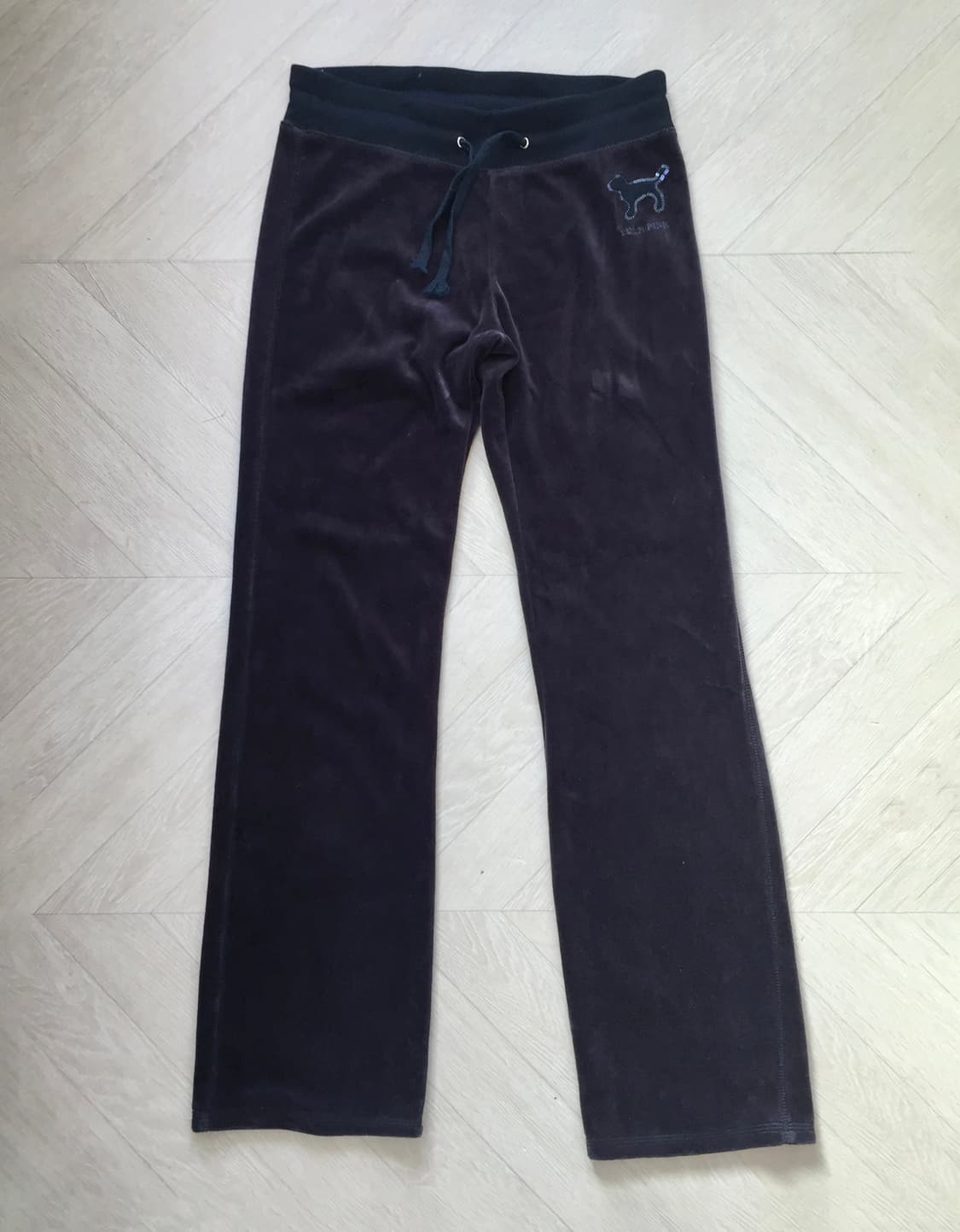 Navy Velvet  Pants  Sequin Patch Detail 상품이미지4