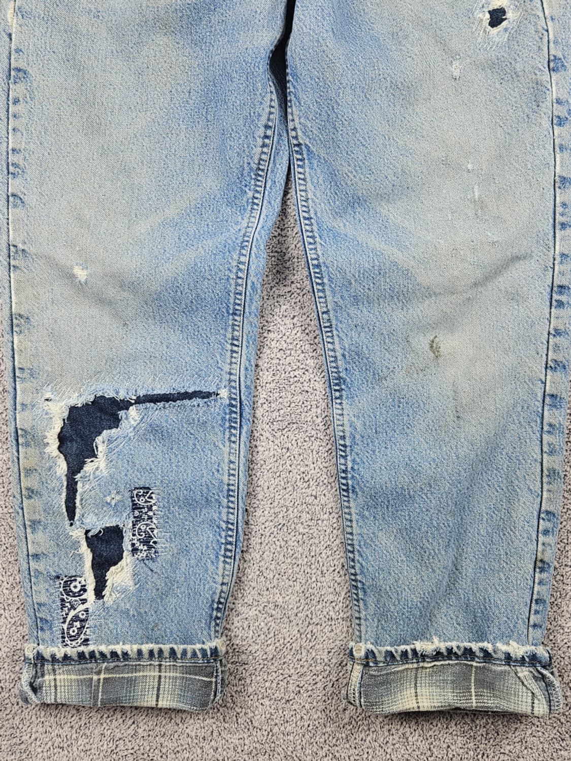 칼하트 헤비 플란넬 리페어 데님 워크 팬츠 ( 34X32 )/ 10121 상품이미지7