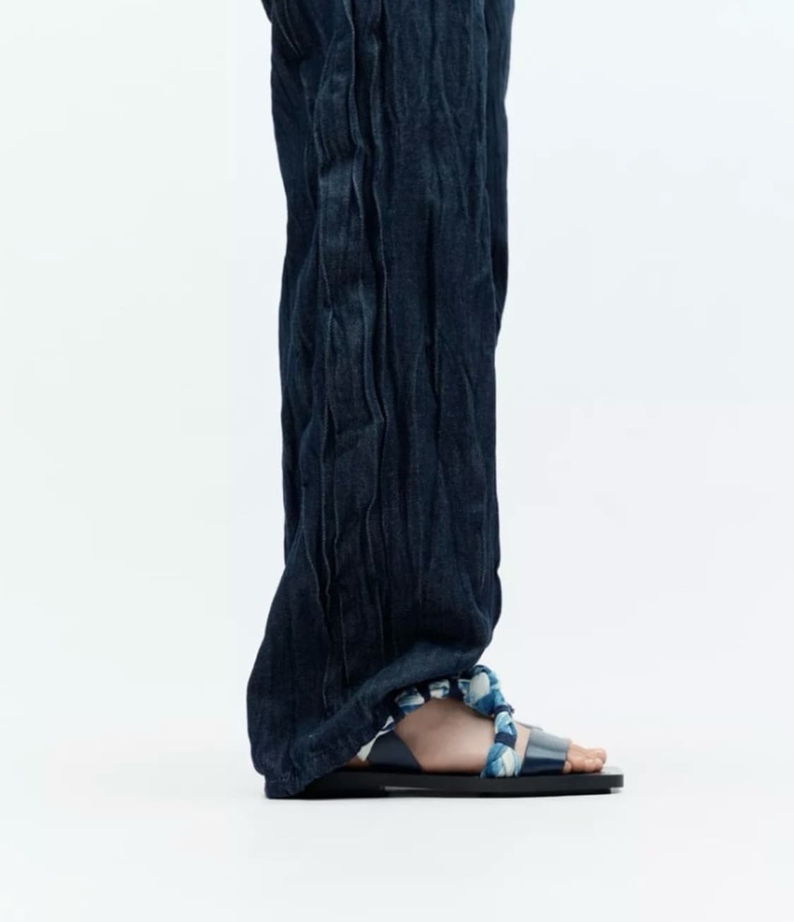 자라 팡루린 링클 데님인디고 팬츠 상품이미지8