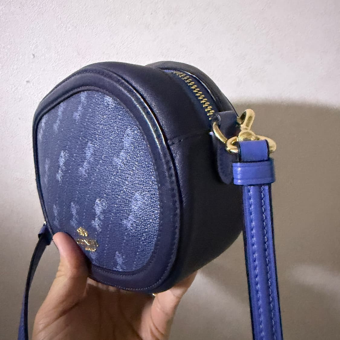 코치 홀스 앤 캐리지 카메라백 블루 상품이미지2