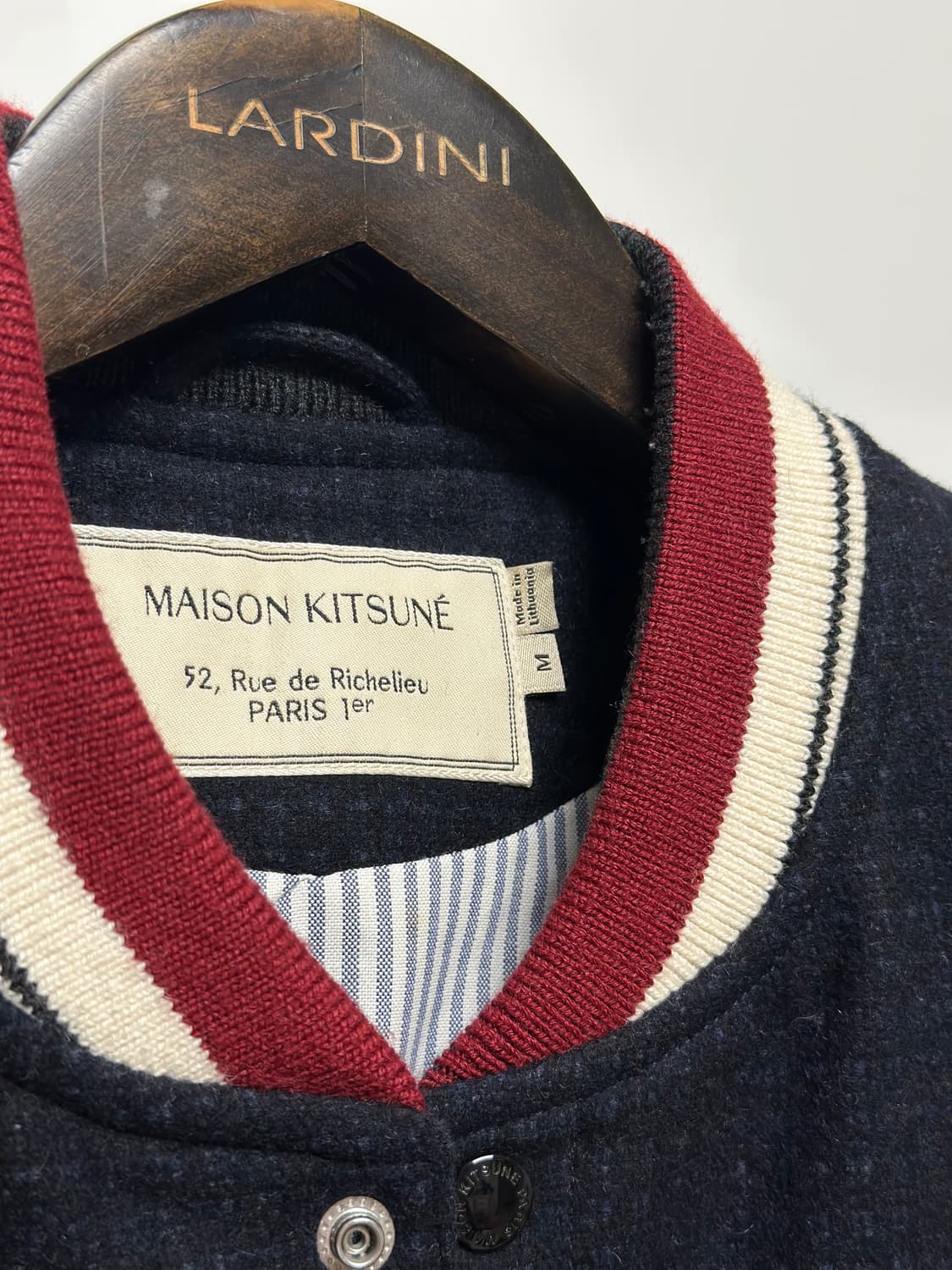 메종키츠네 울 바시티 테디자켓 상품이미지3