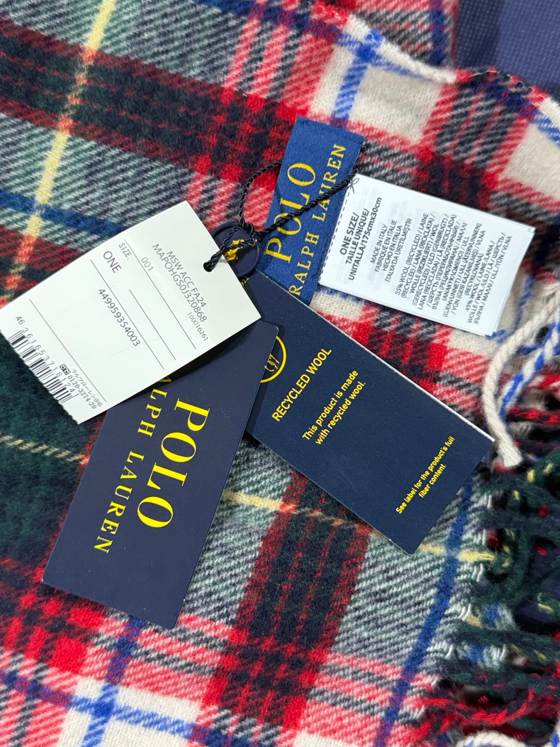 폴로 체크 머플러 새상품 상품이미지2