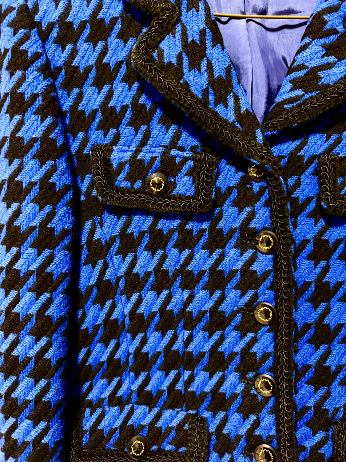 블루 하운드체크 빈티지 트위드 상품이미지7