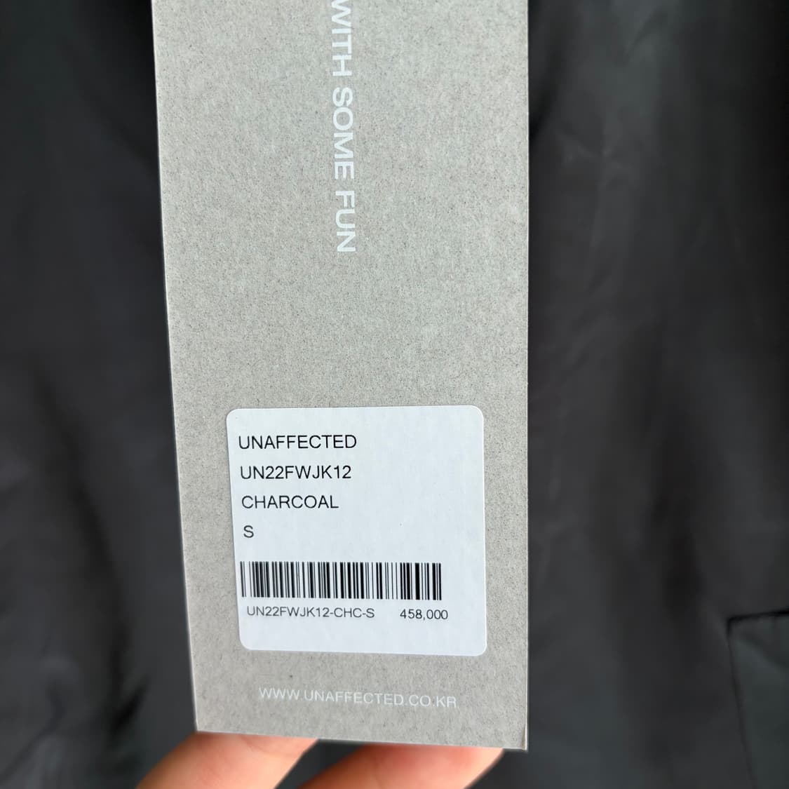 새상품(S)언어펙티드 바시티 자켓 차콜 상품이미지2