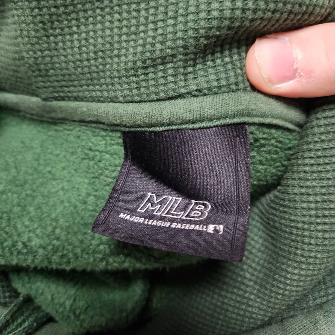 [95] MLB 오클랜드 어슬레틱스 기모 후드티 그린 상품이미지3
