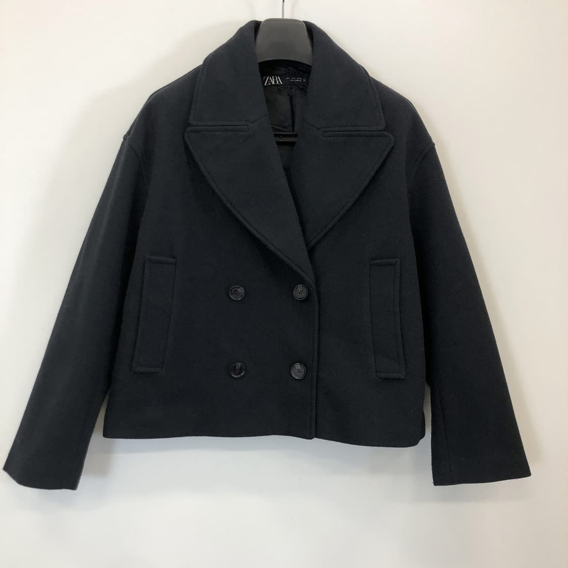 자라 숏 크롭 더블 브레스티드코트 S 상품이미지1