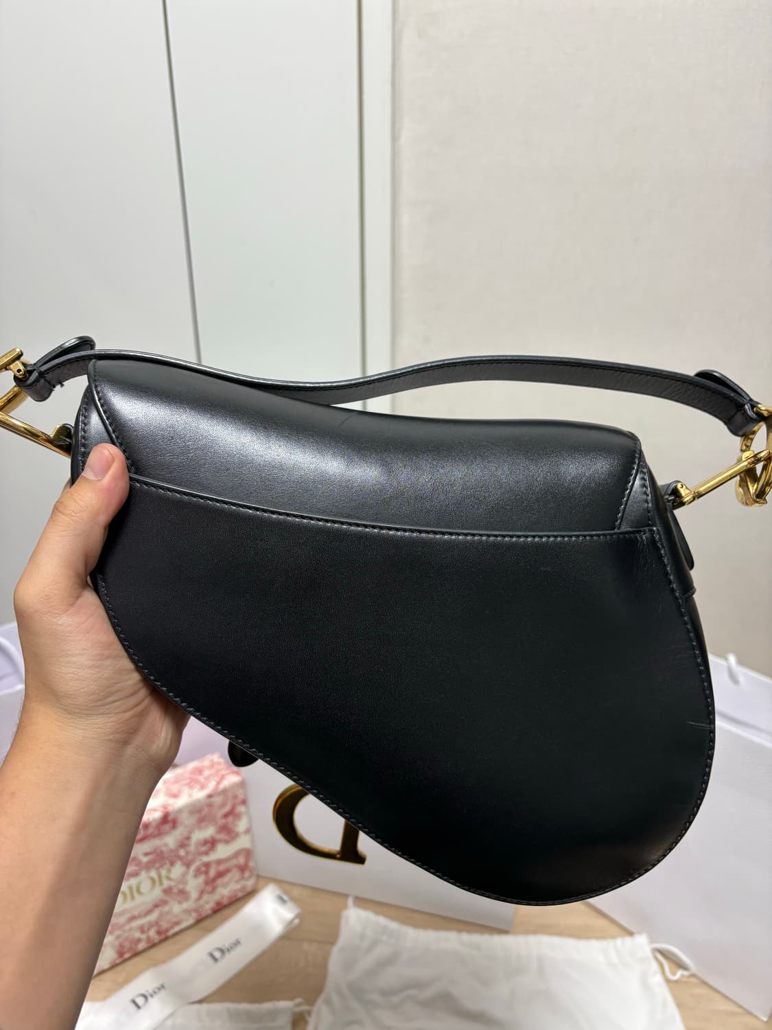 (새상품급, 스트랩포함) 디올 새둘백 미디움, 스트랩 상품이미지6