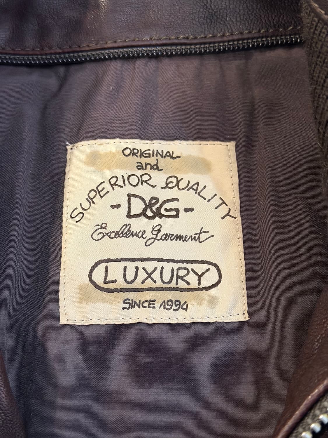 00s 돌체앤가바나 아카이브 램스킨 가죽자켓 브라운 상품이미지8