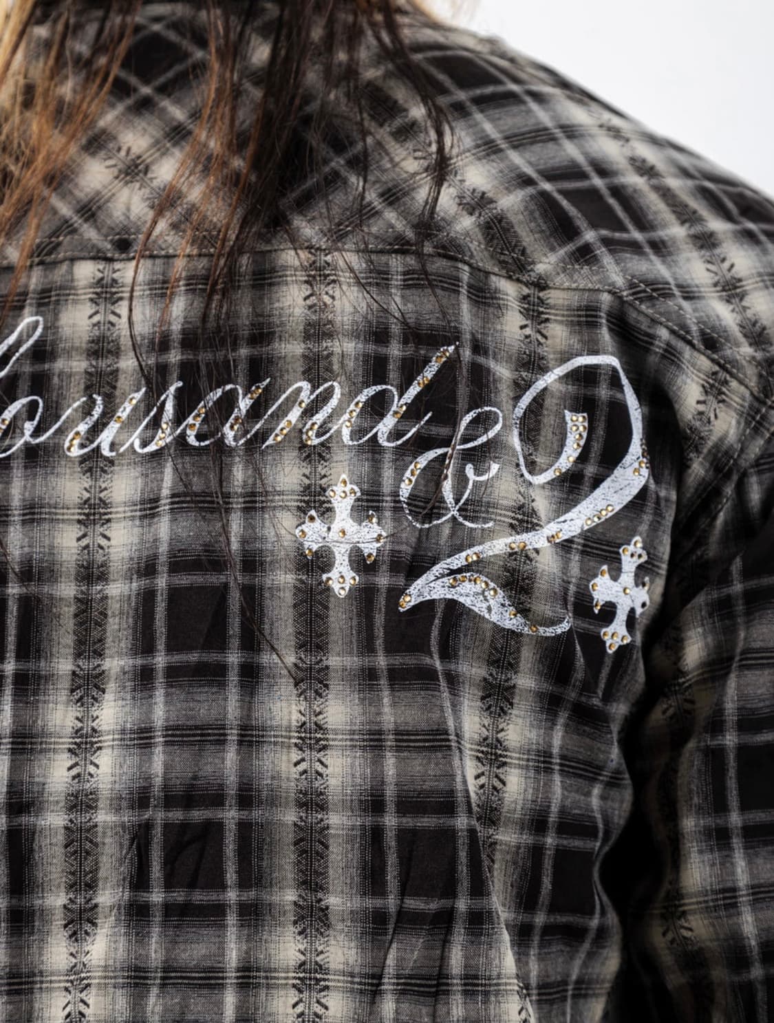 (2002)Line stone check shirts 상품이미지5