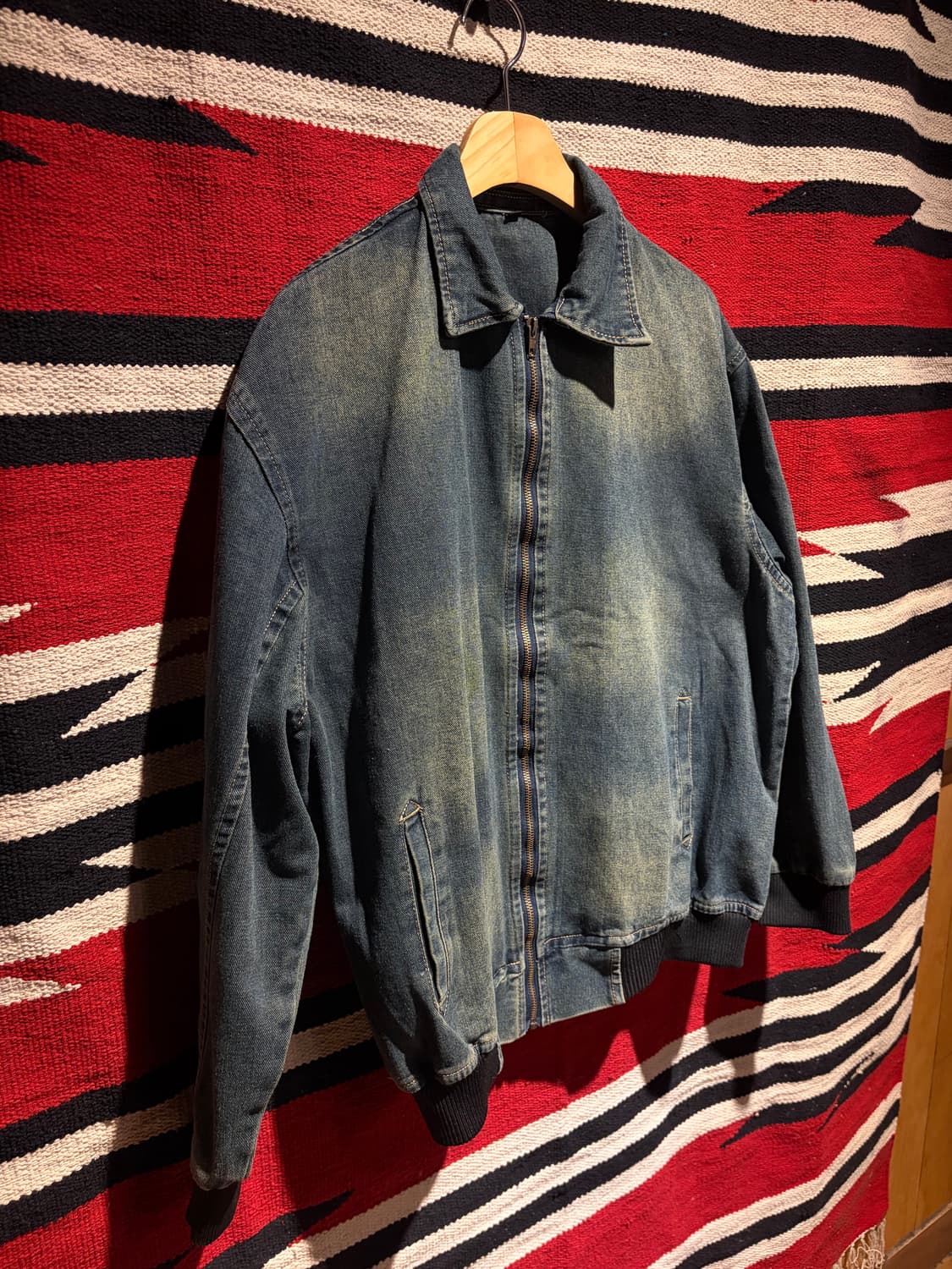 Vintage washed denim blouson / 데님 블루종점퍼 상품이미지2