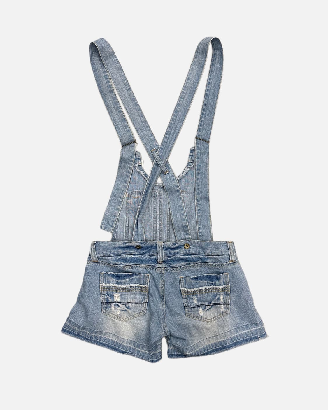 distressed detail denim overall 상품이미지4