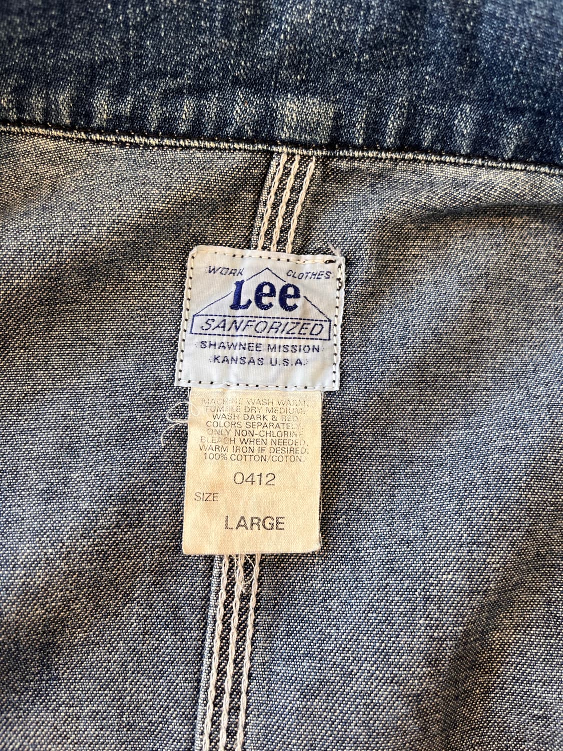 일본제 리 데님 초어 자켓 L (일본제 / 남성 105)  상품이미지7
