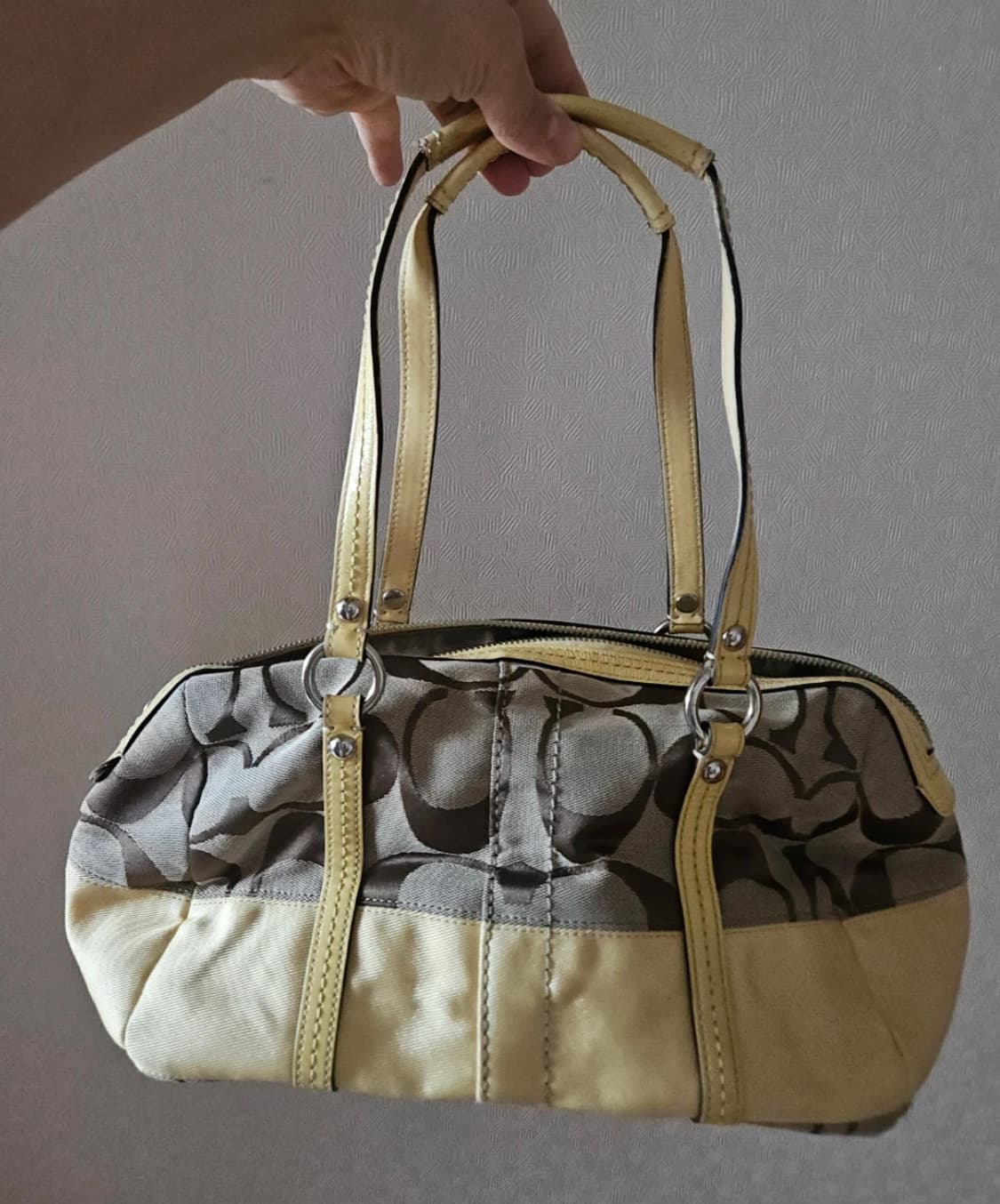 Coach 코치 시그니처 캔버스 토트백 버터 옐로우 상품이미지2