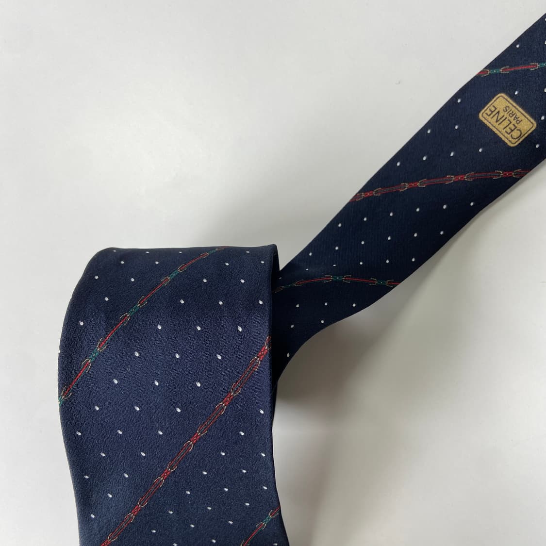 셀린느(celine) 심플로고 명품 정품 넥타이 7.7cm 상품이미지5