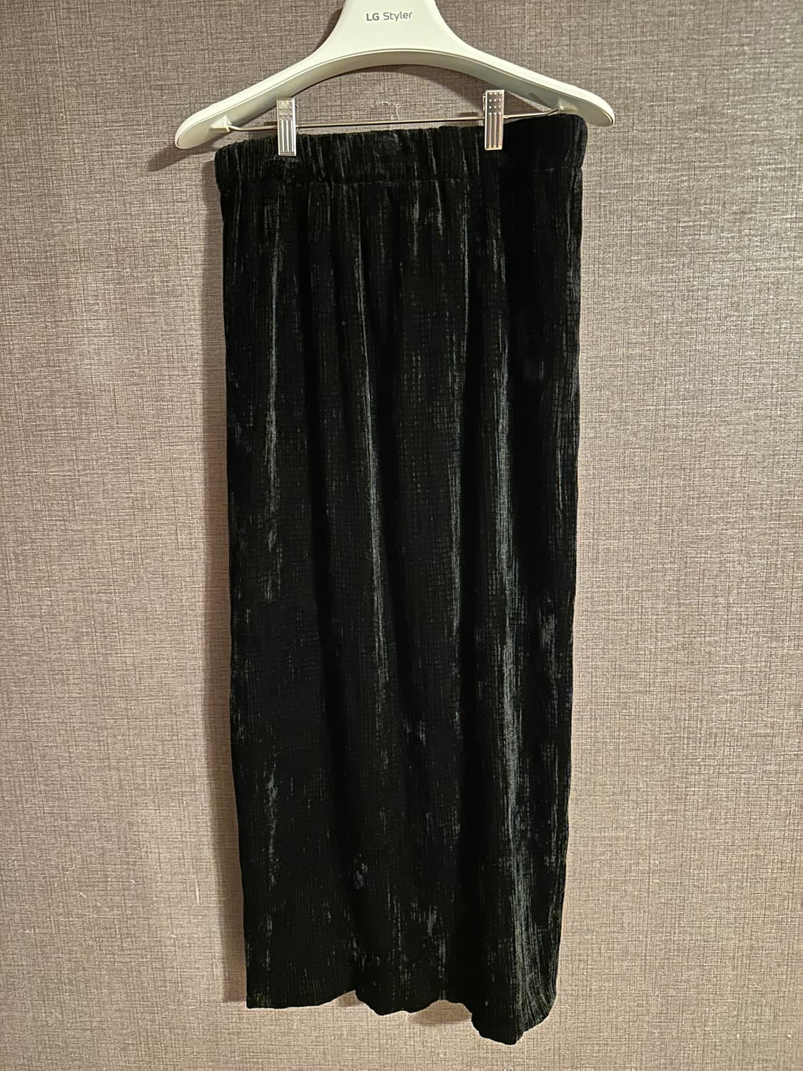 크리스찬 오자드 블랙 벨벳 롱 스커트 상품이미지6