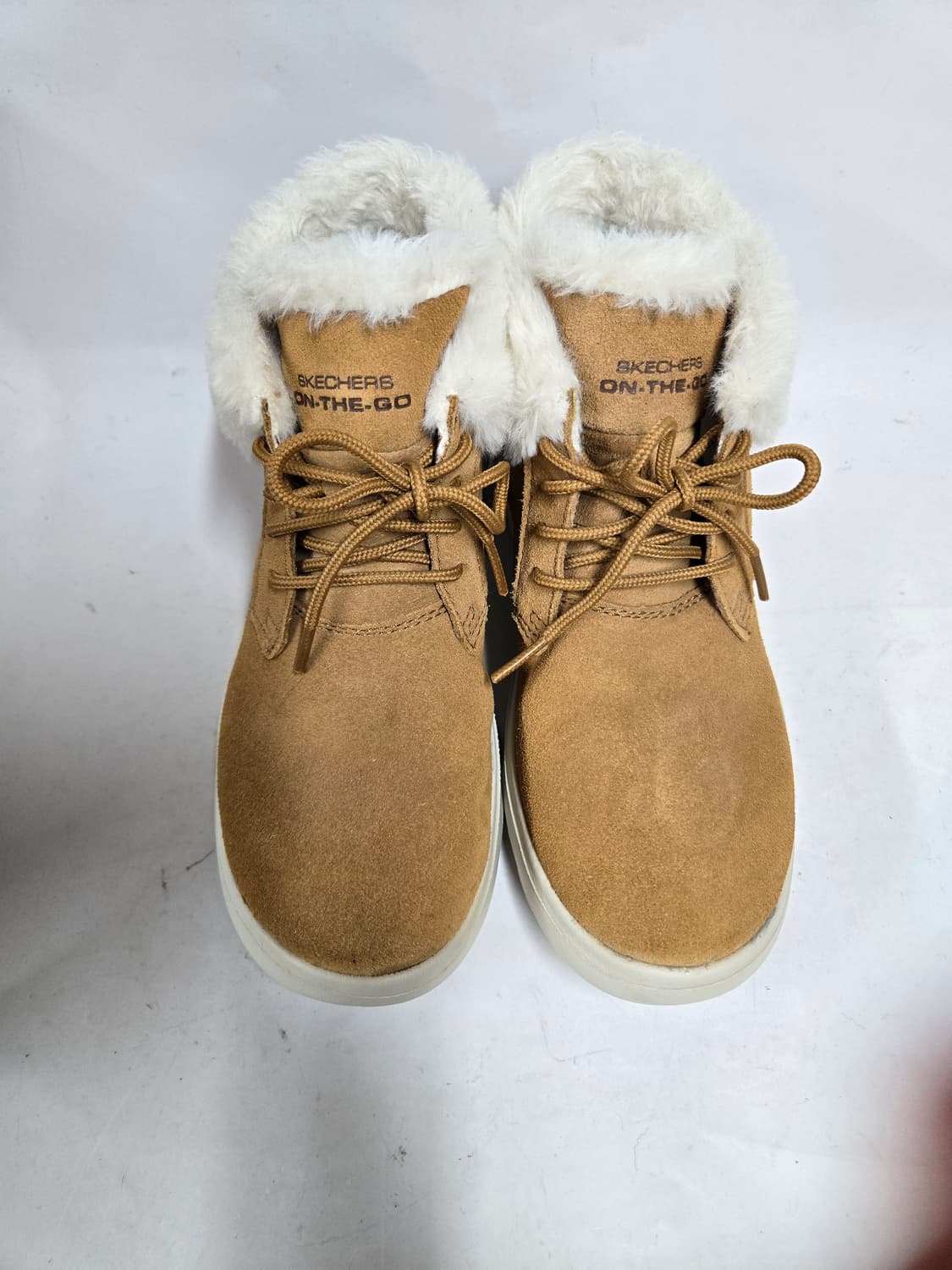 스케쳐스 온더고조이 스웨이드 퍼 부츠 브라운225 상품이미지2